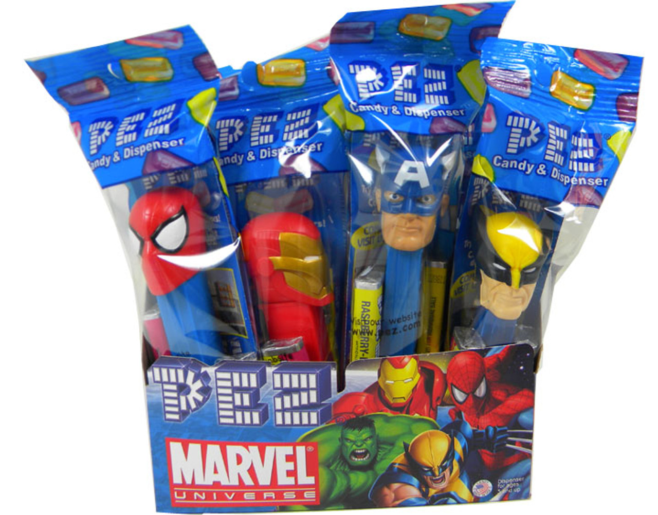 PEZ Candy With Dispenser 12ct - Marvel Universe