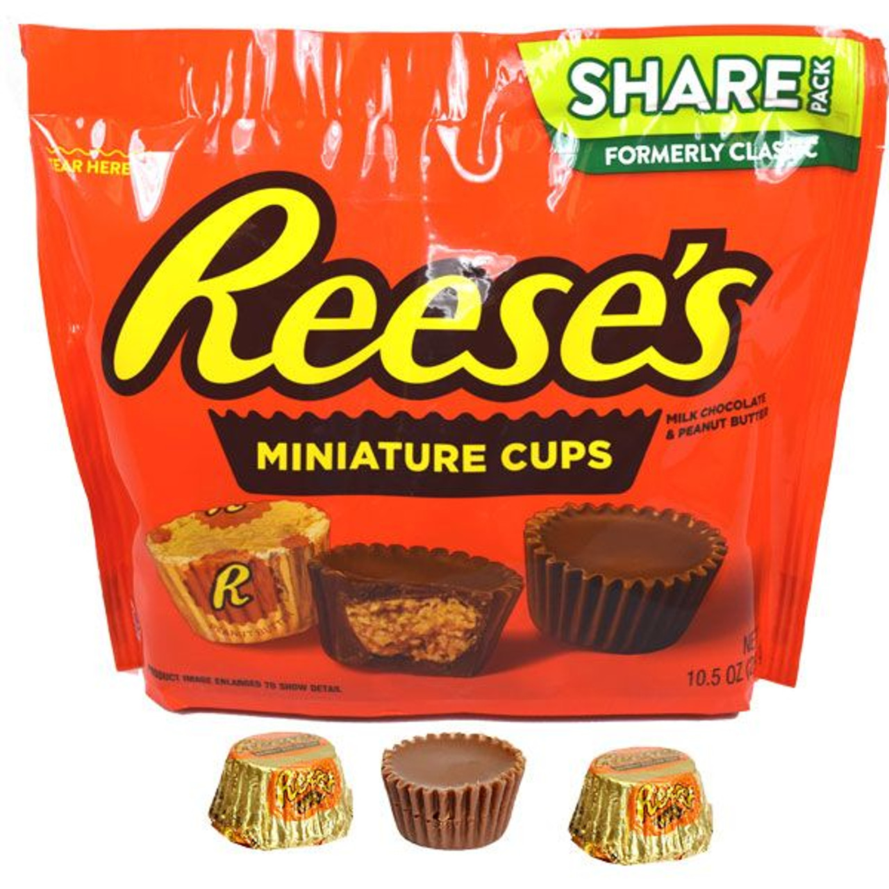 REESES Dark Chocolate Peanut Butter Miniature Cups 10.2 oz Candy Bag