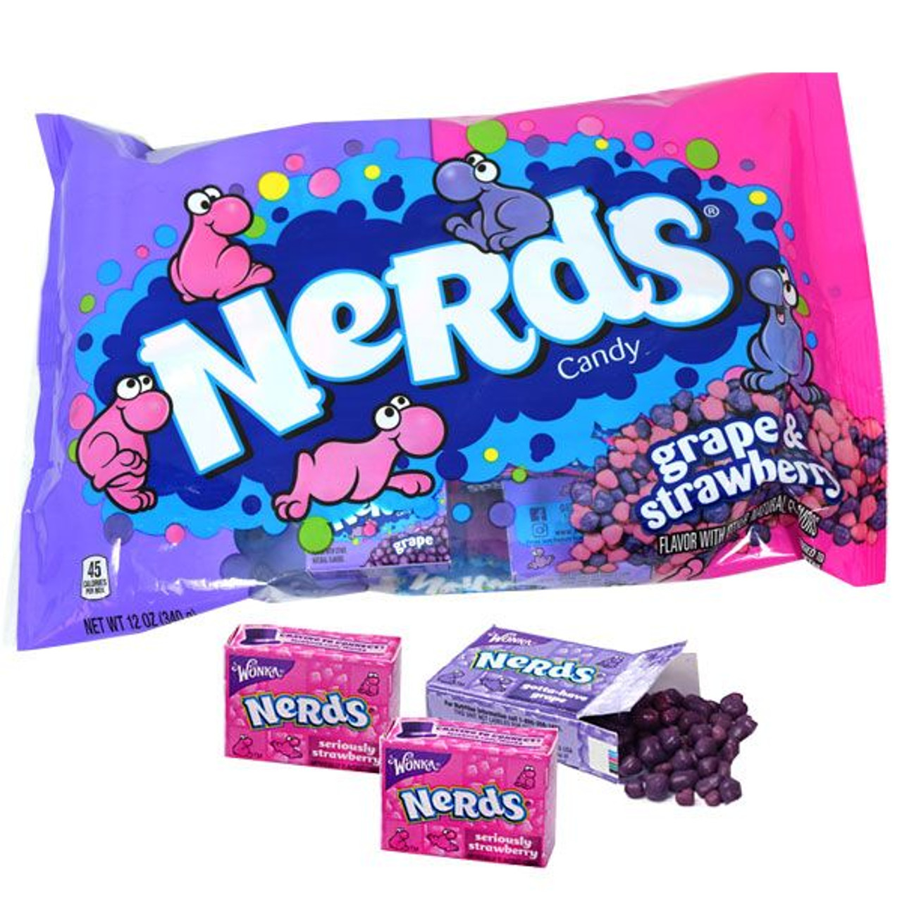 Nerds Grape and Strawberry Candy Laydown Bag, 12 oz