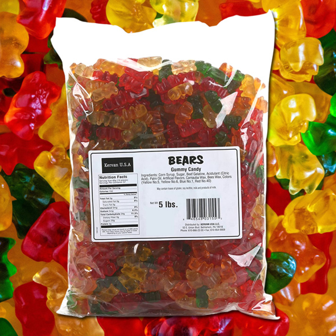 Amazon.com : Gummi Gummy Bears Albanese 12 Flavors-Bulk Candy 5lb Bag With  Neon Sour Worms Gourmet Kruise Signature Gift Bag 10 OZ (NET WT 5 LBS.10OZ)  2 Item Bundle : Grocery & Gourmet Food