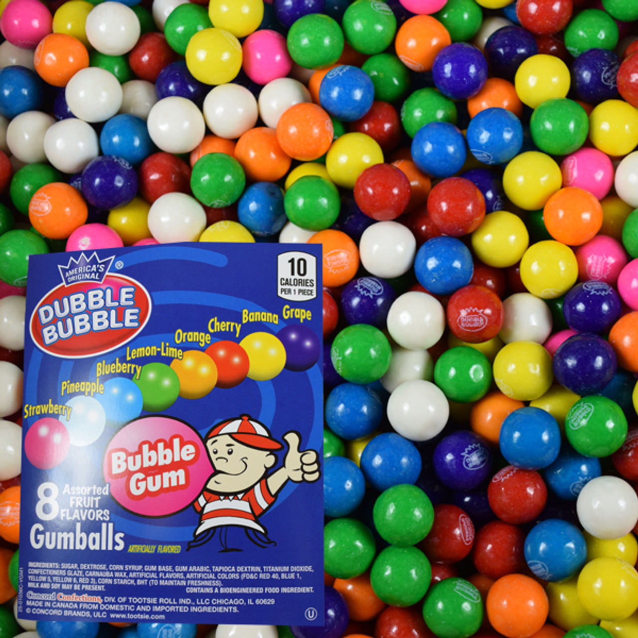 Red White and Blue Gumballs 1 Inch - Candy Store