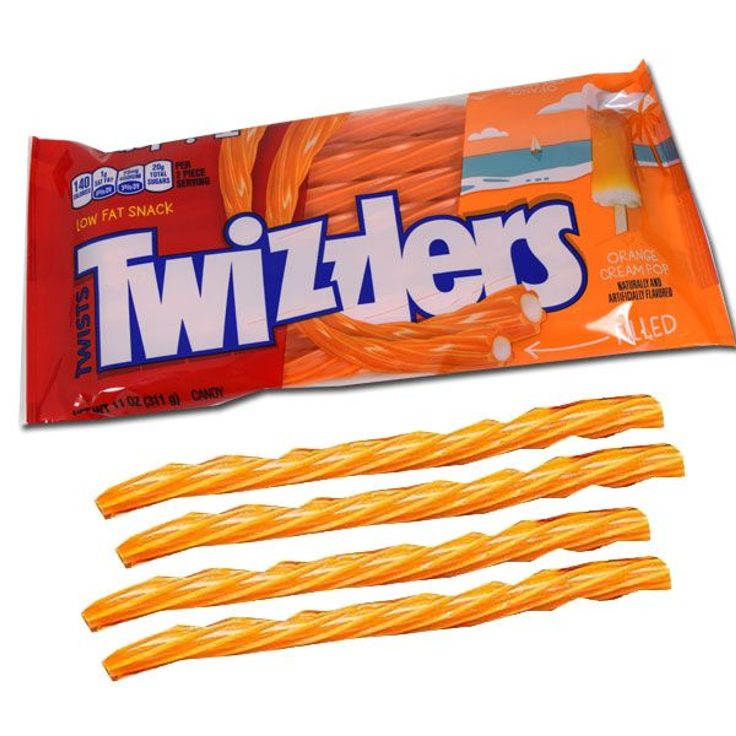 Twizzlers Orange Cream Licorice 11oz Bag Twizzlers Orange Cream Licorice 11oz Bag