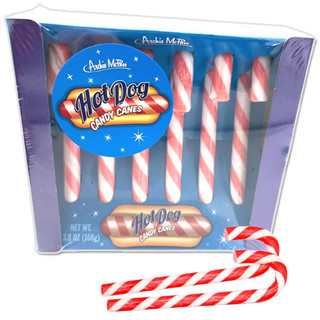 Hot Dog Flavored Candy Canes