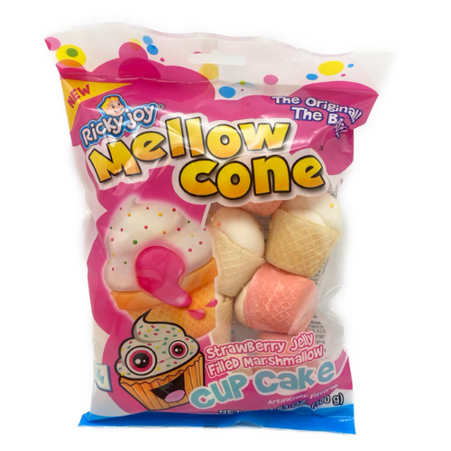 Mellow Cone Strawberry Jelly Marshmallow Cupcake - 3.53oz