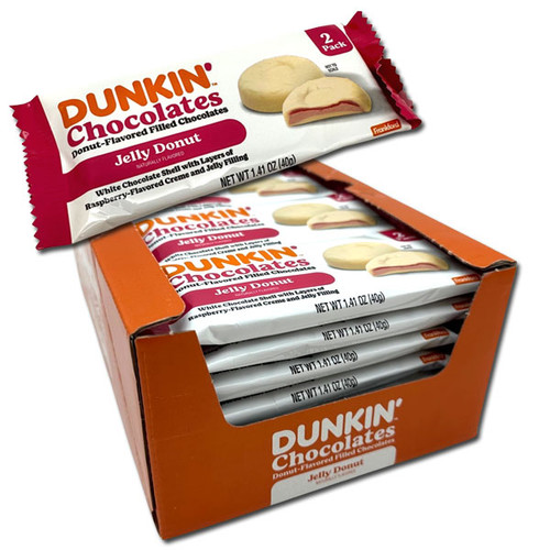 Dunkin' Jelly Donut-Flavored Filled Chocolates - 2pk / 1.4oz / 28ct