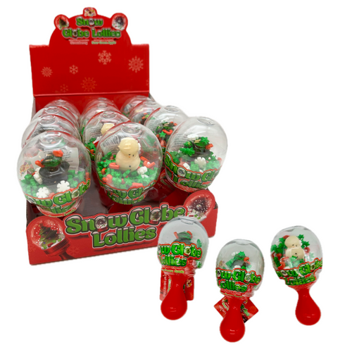Rudolph the Red Nose Reindeer Holiday Snowglobe w/Candy Cane Candy - 12/ct