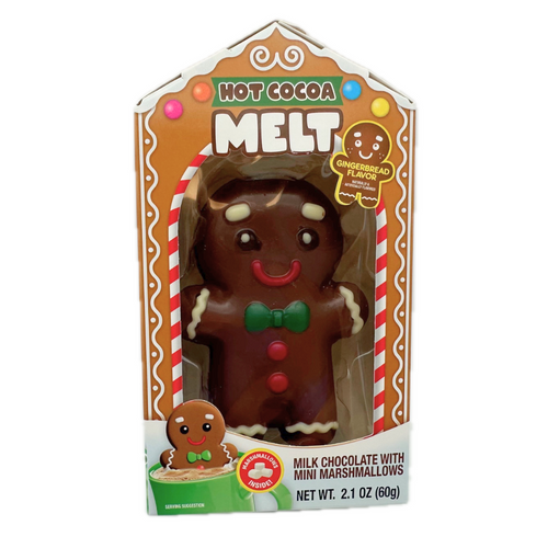 Gingerbread Man Hot Cocoa Melting Chocolate Bomb - 2.1oz