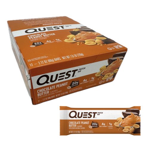 Quest Chocolate Peanut Butter Protein Bar - 2.12oz / 12ct