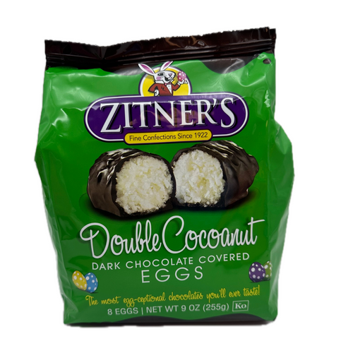 Zitner's Double Cocoanut Dark Chocolate Covered Eggs - 8ct / 9oz