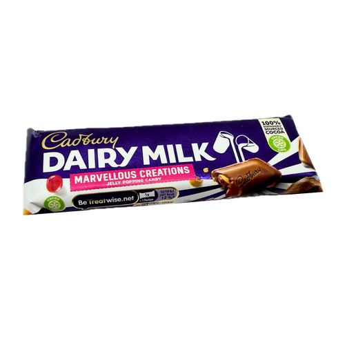 Cadbury Dairy Milk Marvelous Creations Jelly Popping Candy Chocolate Bar - 47gr / 24ct