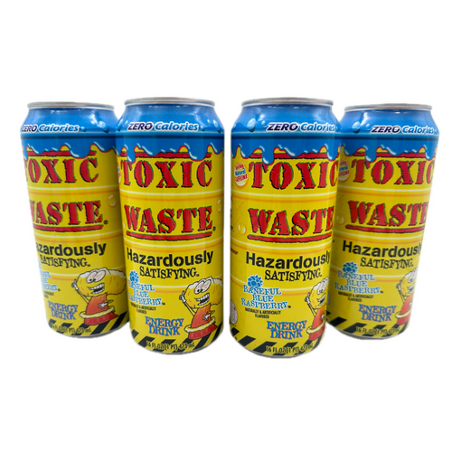 Toxic Waste Baneful Blue Raspberry Energy Drink - 16oz / 4ct