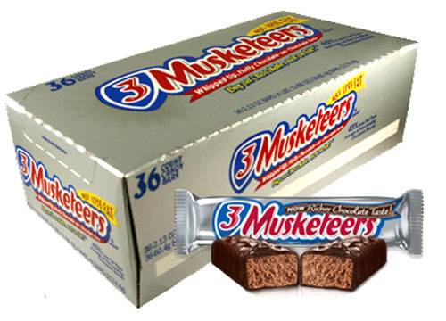 3 Musketeers Candy Bar 36ct