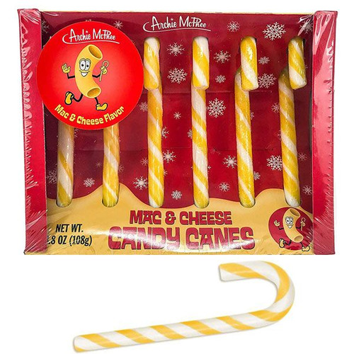Mac & Cheese Candy Canes 6 Count Archie McPhee