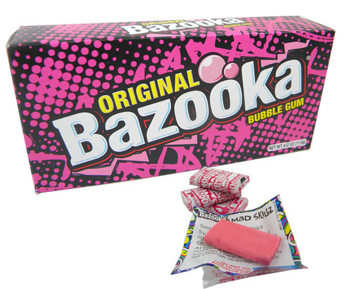 Bazooka Throwback Original Bubble Gum - 6 pieces – Candy Funhouse US