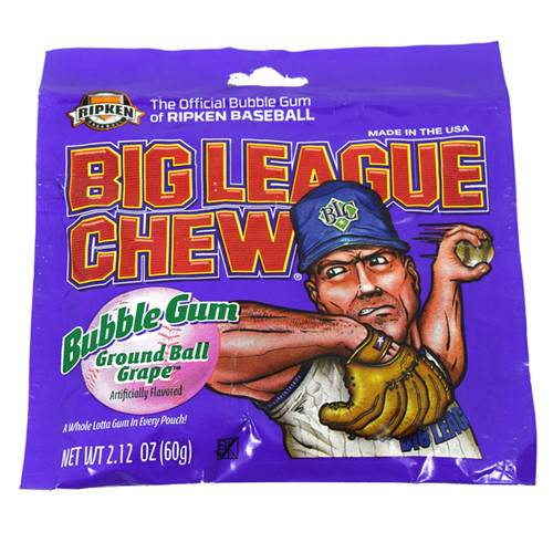 Big League Chew Shredded Bubble Gum  12ct - Grape