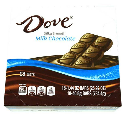 Dove Bar Milk Chocolate 18 Count