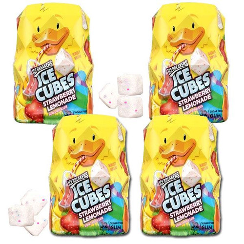 Ice Breaker Cubes Strawberry Lemon Easter Chicks 4 Count