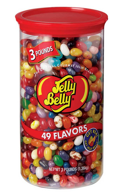 Jelly Belly 49 Flavors Plastic Large Can 3lbs