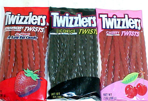 Twizzler Strawberry or Black Licorice  7oz Peg Bag