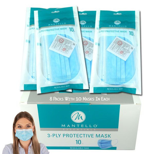 Face Masks Disposable 3 PLY  80 Count