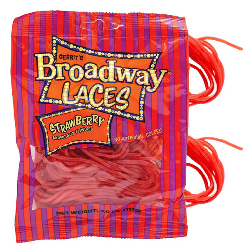Shoe String Licorice Red 4oz Bag  Broadway laces