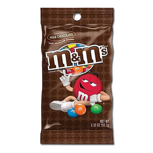 M&M's Peanut Milk Chocolate Candy - 5.3 oz 1 single count Small Bag