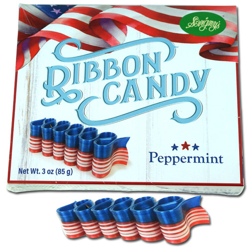 Thin Ribbon Candy Red White Blue