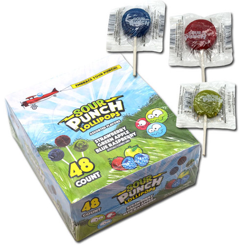 Sour Punch Lollipops 48 Count