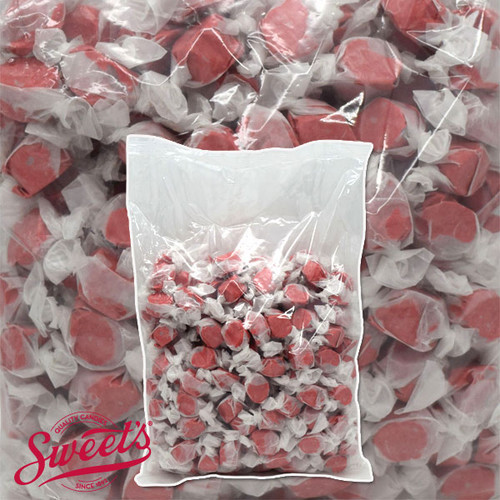 Cherry Flavored Salt water Taffy by Sweet's Candy Company