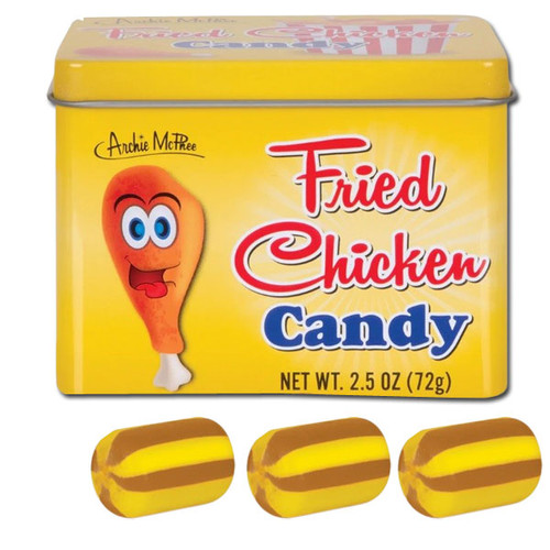 Fried Chicken Flavored Hard Candy Tin 12 Pieces Archie McFee