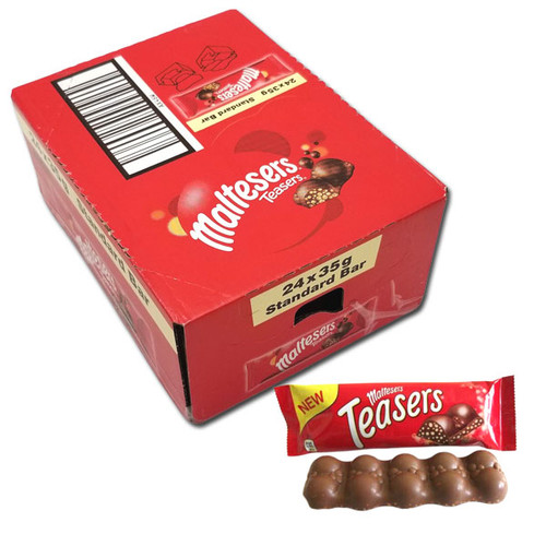 Malteser Teasers Candy Bars 24 Count Import