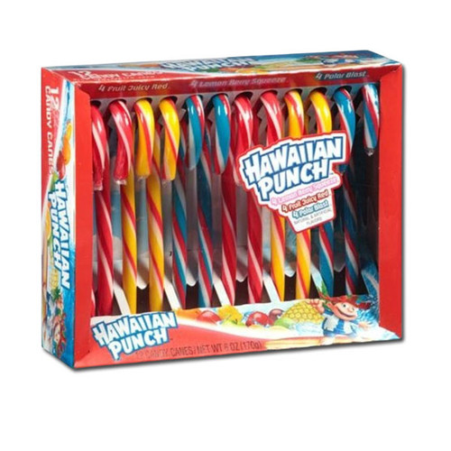 Hawaiian Punch Candy Canes 12 Count