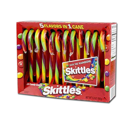 Skittles candy canes