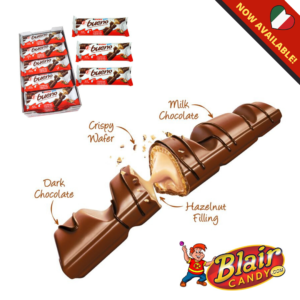 Kinder Bueno, Milk Chocolate and Hazelnut Cream Bars, Valentine's Day Gift,  4 Bars