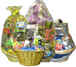 Labor to Construct Gift Basket with Cloth Ribbon