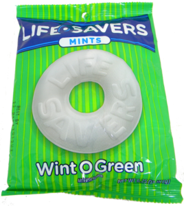 Green Bag of Wint O Green Lifesavers Mints | BlairCandy.com