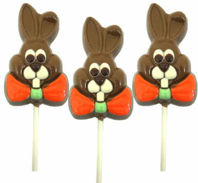 Chocolate Bunny Lollipop 3oz: BlairCandy.com