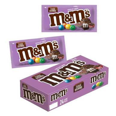 M&M'S Crunchy Cookie Milk Chocolate Candy, Singles Size, 1.35 Ounces,  24-Count Box