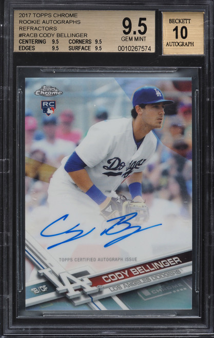 2017 Topps Chrome Refractor Cody Bellinger Rookie RC Auto /499 BGS 9.5 Gem Mint
