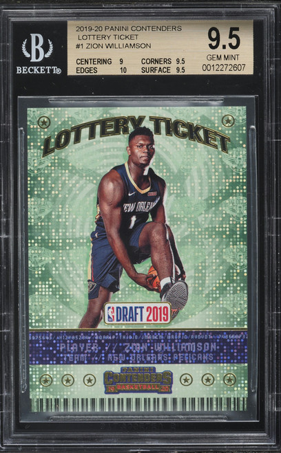 2019 Contenders GDT Zion Williamson Rookie RC #1 BGS 9.5 Gem Mint