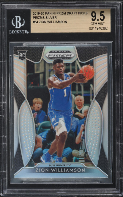 2019 Prizm DP Zion Williamson Rookie RC Silver Prizms BGS 9.5 Gem Mint