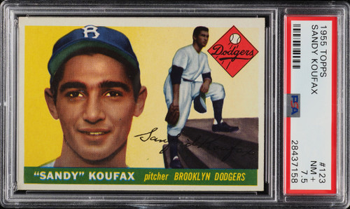 1955 Topps Sandy Koufax Rookie RC #123 HOF PSA 7.5 - Centered & High-End
