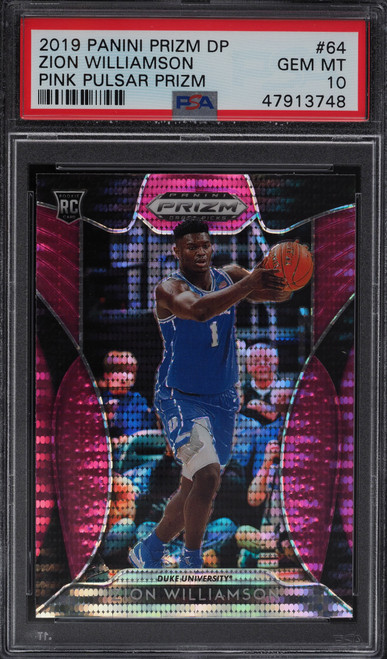 2019 Prizm DP Zion Williamson Pink Pulsar PSA 10 Gem Mint