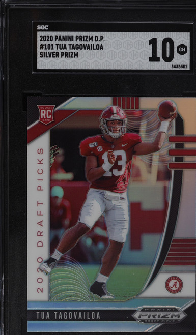 2020 Panini Prizm Silver Tua Tagovailoa Rookie RC SGC 10 GEM MINT 