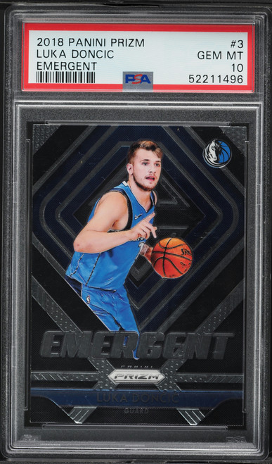 2018 PANINI PRIZM EMERGENT LUKA DONCIC ROOKIE RC #3 PSA 10 GEM MINT