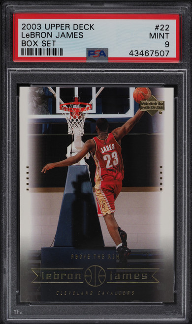 2003 UPPER DECK BOX SET LEBRON JAMES ROOKIE RC #22 PSA 9 MINT