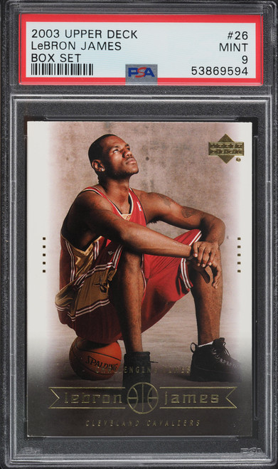 2003 UPPER DECK BOX SET LEBRON JAMES ROOKIE RC #26 PSA 9 MINT