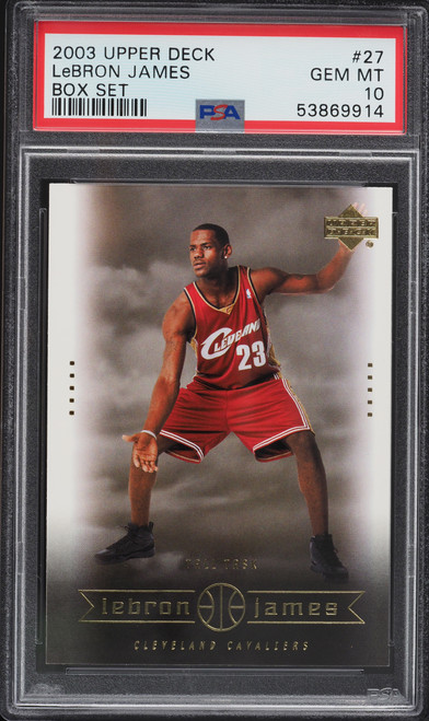 2003 UPPER DECK BOX SET LEBRON JAMES ROOKIE RC #27 PSA 10 GEM MINT