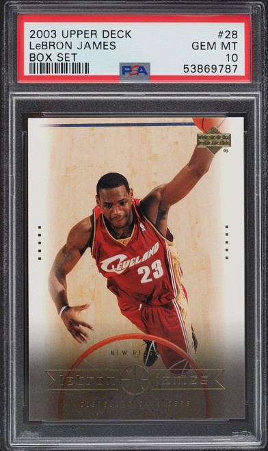 2003 UPPER DECK BOX SET LEBRON JAMES ROOKIE RC #28 PSA 10 GEM MINT