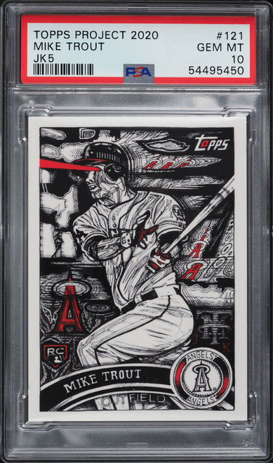 2020 TOPPS PROJECT 2020 JK5 MIKE TROUT #121 PSA 10 GEM MINT